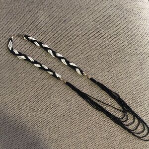 Black and White Braided Necklace